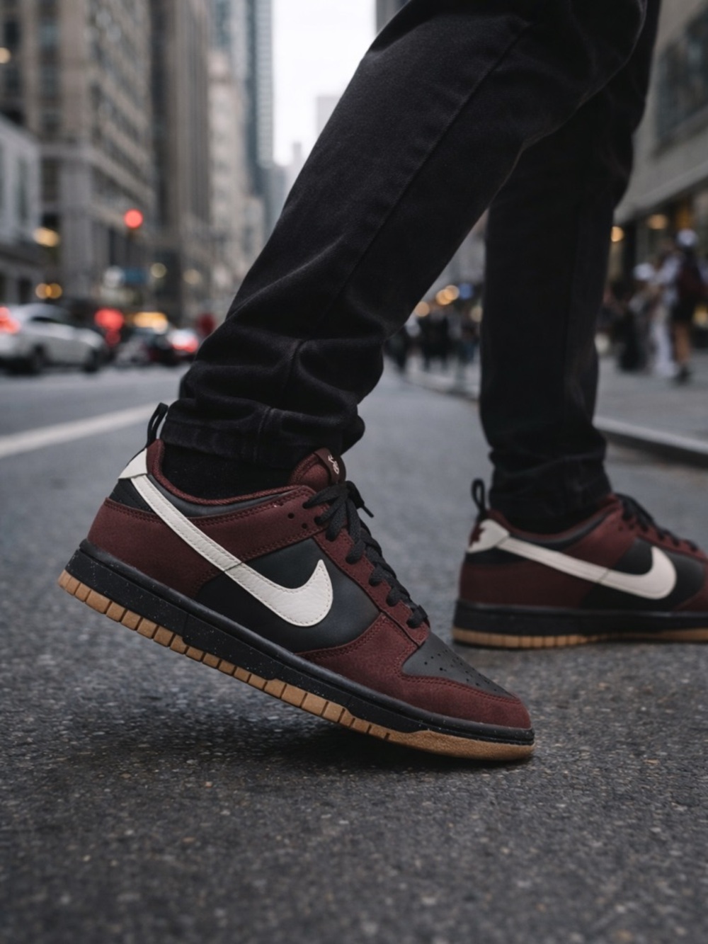 WOMEN'S DUNK LOW NEXT NATURE 'BURGUNDY CRUSH BLACK'
